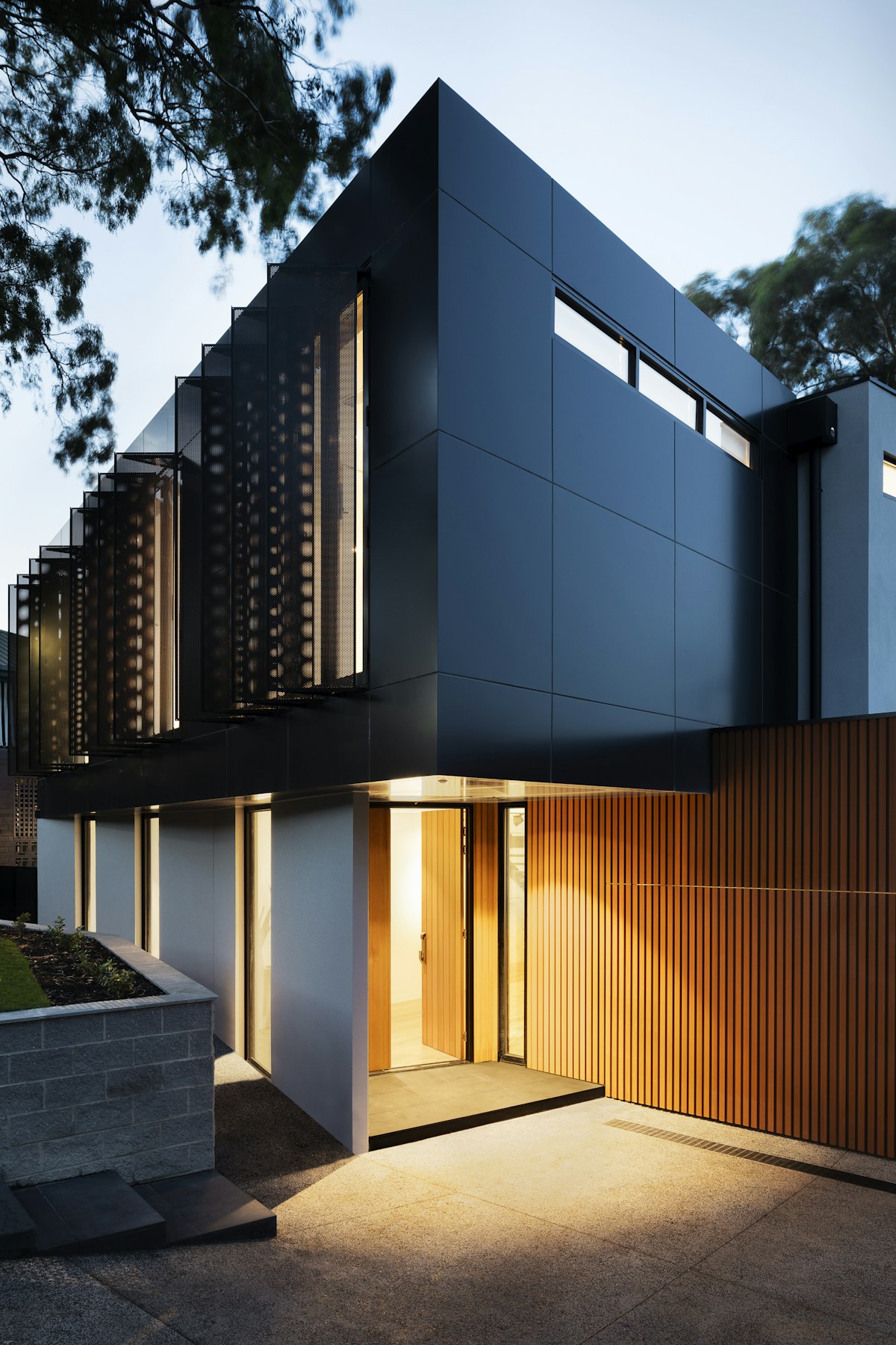 Modern Mediterranean limestone villa architecture
